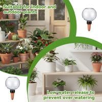 6 Pack Self Watering Globes for Indoor Plant, Plastic Water Bulbs 17.5 oz Automatic Watering Planter Insert Top Fill Slow Release Terracotta Planter Insert for Automatic Drip Irrigation