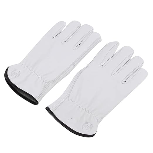 Leather Work Gloves, Gardening Gloves for Women and Men, Soft and Thin Goatskin Work Glove for Outdoor Yard Garden, M