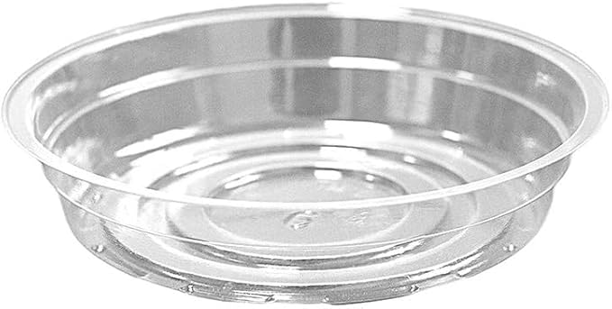 TRUEDAYS 8 Inch 5 Pack Clear Plant Saucers Flower Pot Tray Excellent for Indoor & Outdoor Plants