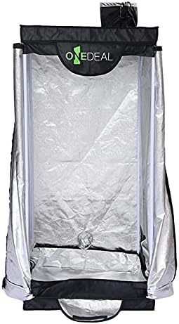 OneDeal Grow Tent 2ft x 2ft x 4ft 7in Indoor Grow Room with Reflective Lining Reinforced Corners and Lightproof Stitching for Hydroponics and Plant Cultivation