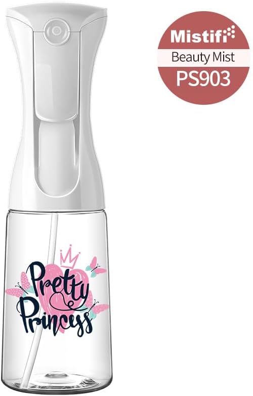 Mistifi Continuous Ultra Fine Mist Spray Bottle (1Pc 200ml, Pretty Princess)
