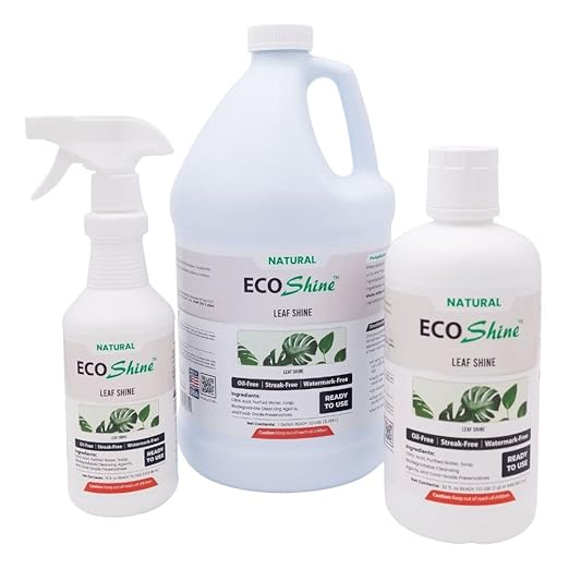 Environmental Plant Management ECO Shine | Oil-Free Leaf Shine Spray for Houseplants & Indoor Plants | Spray & Walk Away Glossy Finish | for Live & Artificial Plants