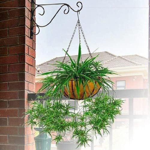 Suwimut 157 Inch Hanging Chains, Black Metal Hanging Basket Chain with 30 S Hooks and 30 Clips for Bird Feeders, Billboards, Planters, Wind Chimes, Lanterns, Grow Lights, Ornaments, Outdoor/Indoor Use