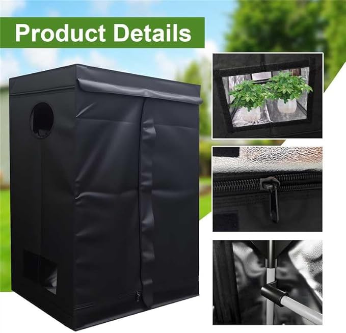 Planting Tent 59 "x48 x24 high reflectivity Indoor Planting Room for Planting Fruits, Flowers and Vegetables with Detachable Waterproof Floor Tray.