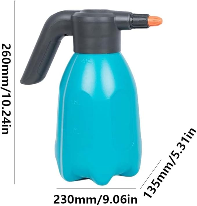 Electric Spray Bottle 2L-PRO Rechargeable Sprayer with Type-C USB Charge Port Comfortable Handheld Sprayer for Watering Plants Blue