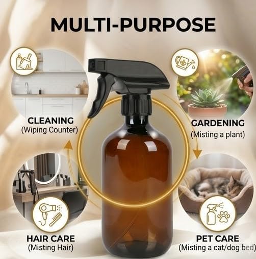 Tarden 10oz Small Spray Bottle for Hair and Plants - Refillable Fine Mist Water Spray Bottle with Adjustable Nozzle, Lightweight Empty Mist Sprayer Skin Care and Indoor Gardening