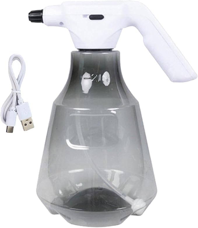 Plant Mister Spray Bottle Multipurpose with Adjustable Mist Nozzle 2L Electric Plant Sprayer Gardening Water Sprayer for Pets Lawn, Gray
