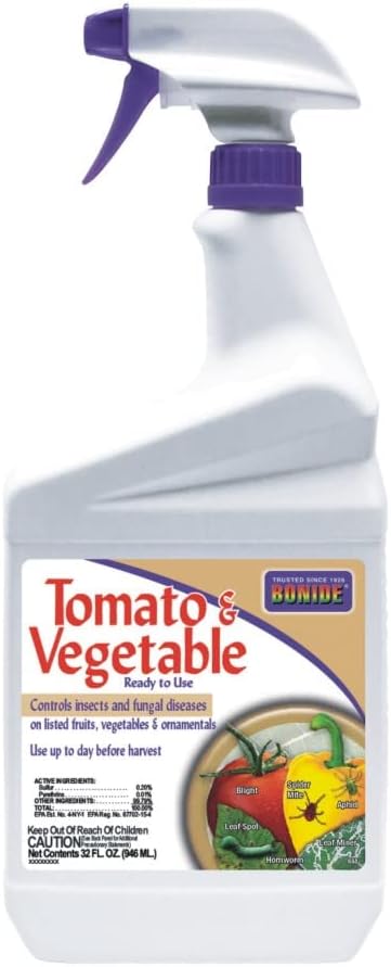Bonide Captain Jack's Tomato & Vegetable Spray, 32 oz Ready-to-Use Spray, Insect & Disease Control for Organic Gardening (Pack of 2)