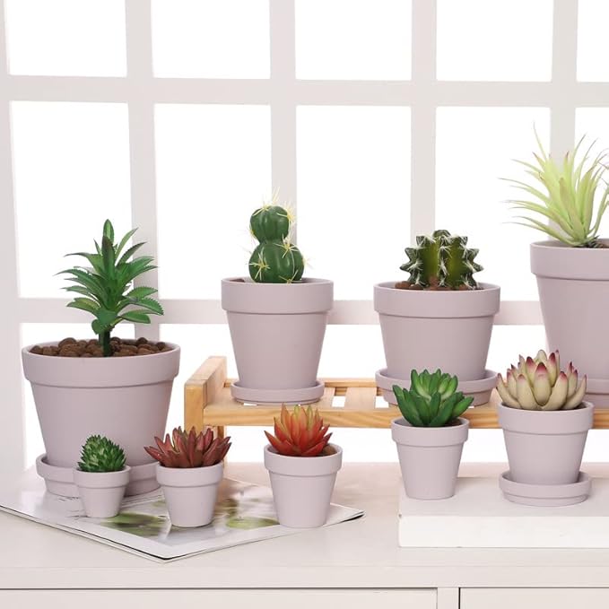 Yishang 2.5 inch Pink Terracotta Pots with Drainage Holes,Small Mini Clay Ceramic Pottery Planter,Cactus Flower Terra Cotta Pots,Succulents Nursery Pots for Indoor/Outdoor Plants,Crafts-12 Pack