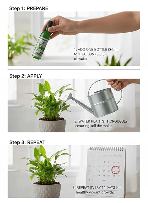 Super Green Lucky Bamboo Fertilizer (3 Bottles) Ready-to-use All Purpose Plant Food