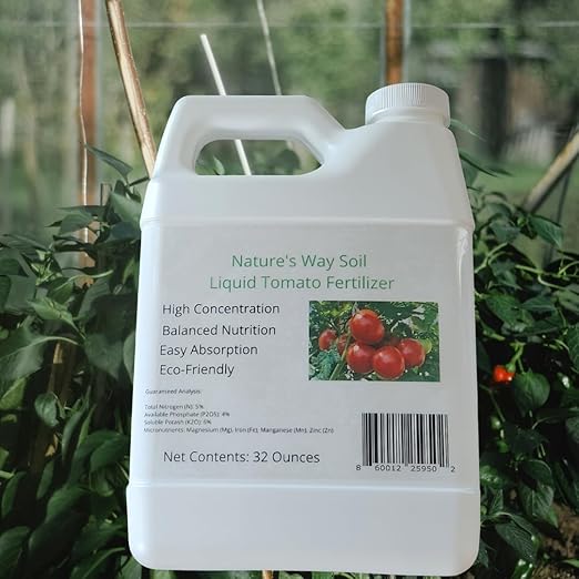 Nature’s Way Soil Liquid Tomato Fertilizer – Organic Plant Food for Tomato Plants & Vegetables/Calcium and Root Support for Healthy Transplants, Strong Growth and Better Fruit Development/Concentrate
