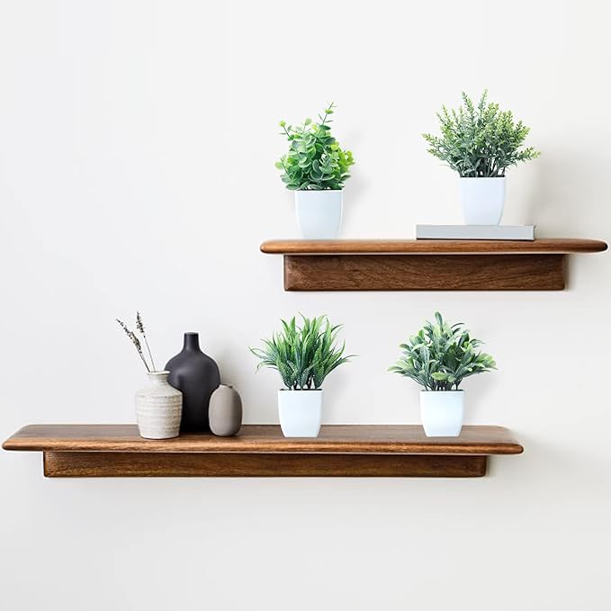 GREENTIME 4 Pack Fake Plants in White Pot Small Artificial Eucalyptus Potted Plant Wheat Grass Mini Faux Greenery for Home Decor Indoor Office Table Room Farmhouse Bathroom Decorations
