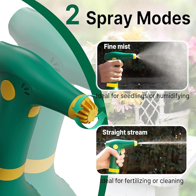T TOVIA:Electric Sprayer, 1 Liter USB-C Battery Spray Bottle Powered, Rechargeable, Portable Garden ,Plant Misters for Inside, Outdoor and Indoor Plants,Cleans and Gardens, Handheld