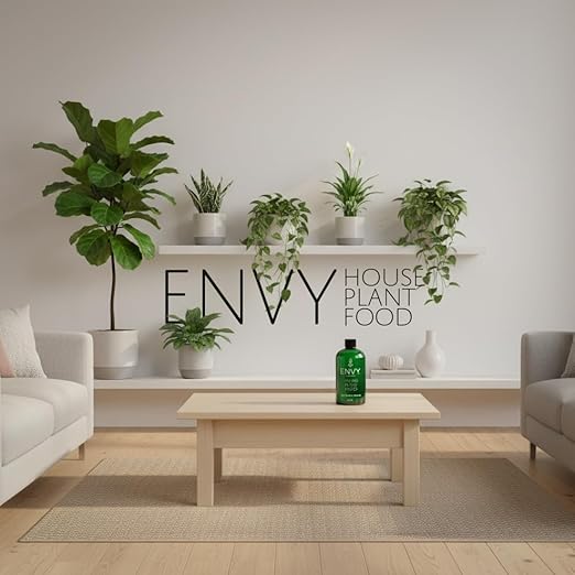 ENVY House Plant Food – Advanced Liquid Fertilizer for Indoor Plants – All-Purpose One-Part Formula for Stronger Roots, Greener Leaves & Faster Growth (8oz)