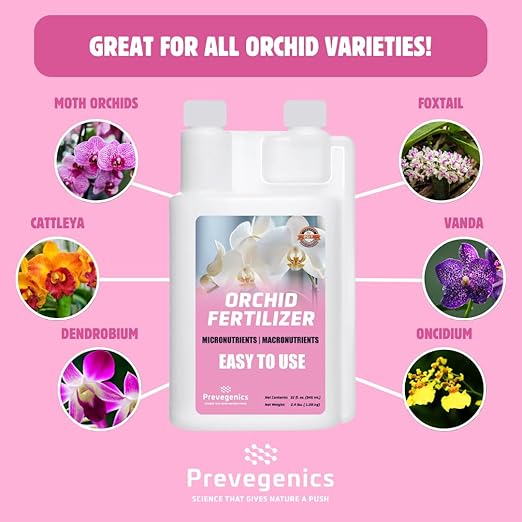 Orchid Fertilizer - Indoor Plant Fertilizer for Orchids Indoors & Outdoors, Indoor Plant Food with Micronutrients for Vibrant Blooms and Strong Root