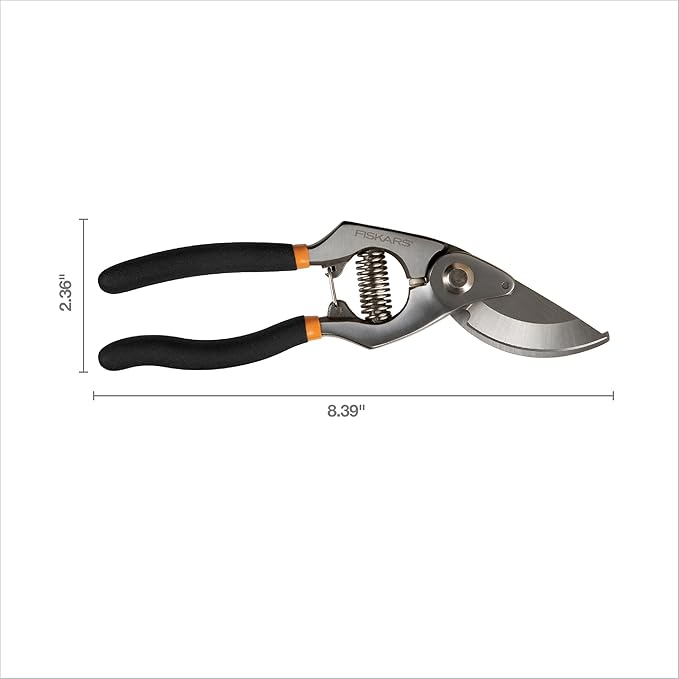 Fiskars Deluxe Forged Bypass Pruner, Durable and Sharp Steel Blade