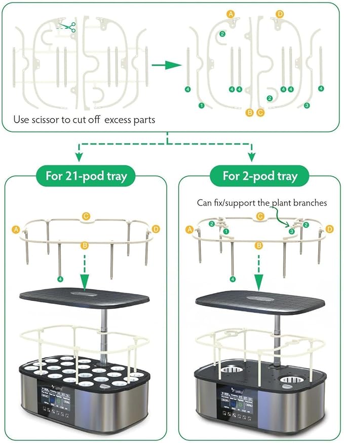 LetPot LPH-MAX Hydroponics Growing System Trellis Stand with Stackable Design - Fits LPH-MAX (1 Pack)