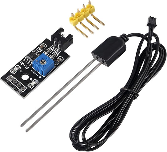 Soil Moisture Sensor, Icstation Humidity Detector, with Corrosion Resistant Probe, Digital Analog Signal Output for Arduino Raspberry Pi Garden Automatic Watering System (10Sets)