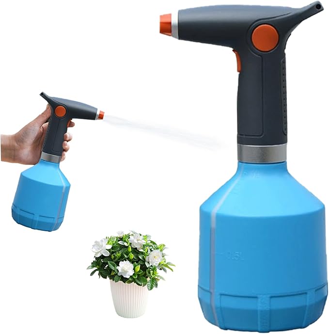 Electric Spray Bottle for Indoor Outdoor 1L Automatic Spray Bottle with Adjustable Water Mist Nozzle 2000mAh Rechargeable for House Cleaning Gardening