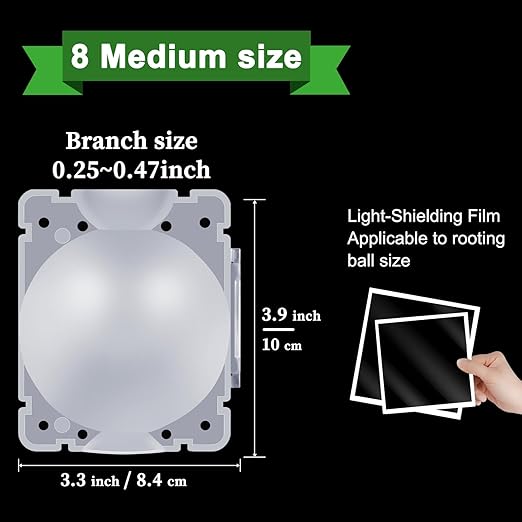 SupKing 8 Pcs Plant Rooting Grow Propagation Ball Air Layering Pods Clear Assisted Cutting Rooting Reusable Plant Rooting Device High Pressure Ball Grafting Device Root Box for Plants