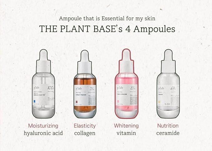 THE PLANT BASE Bakuchiol Vitamin Serum | 83% Cherry Blossom & 14 Vitamins for Brightening & Anti-Aging | Gentle Retinol Alternative Face Ampoule | K-Beauty, 1.01 fl oz