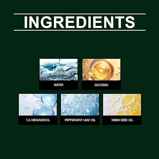 Neem Oil Spray for Plants with Peppermint Oil, Natural Botanical Blend Plant Wash, Ready-to-Use Essential Oil Spray for Indoor and Outdoor Houseplants and Gardens, 3.38 FL OZ (1PCS)