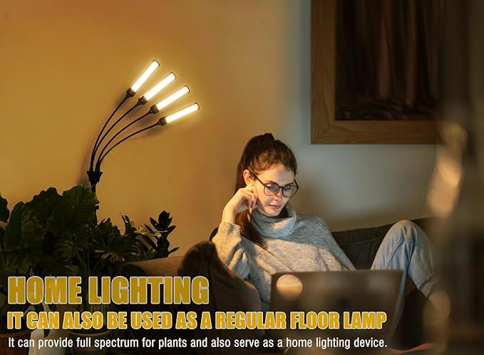 LED Grow Lights for Indoor Plants Full Spectrum, 360 LEDs Plant Lights for Indoor Growing with 58" Adjustable Stand, Plant Grow Lights with Auto Timer for Indoor Tall Plants.