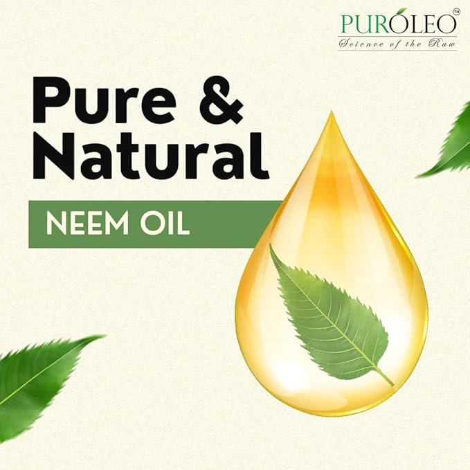 PUROLEO NEEM Oil 64 Fl Oz/1900 ML (Packed in Canada) 100% Pure and Natural Neem Oil for Multipurpose Use | Neem Oil extracted from NEEM Plante Chemical Free Neem Oil Spray
