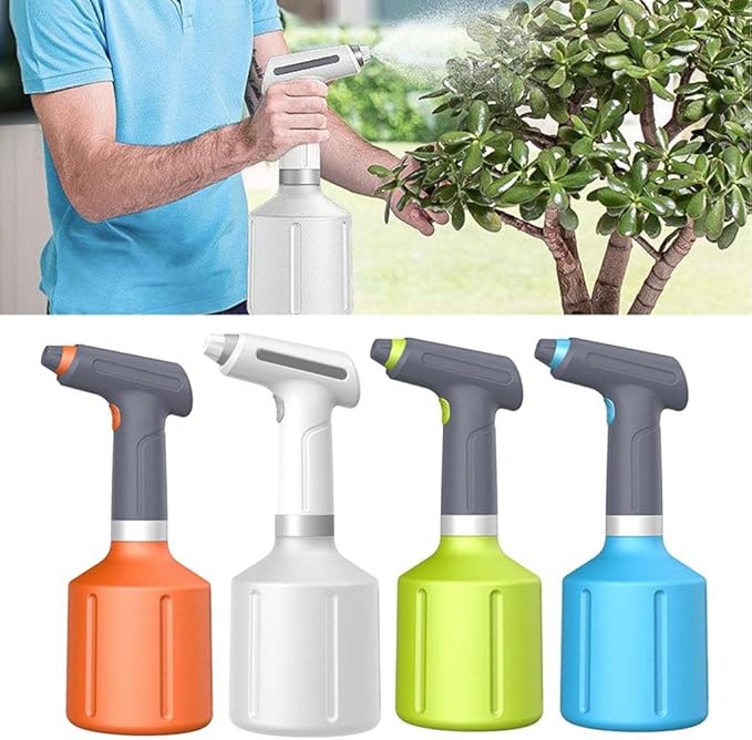 Electric Plant Spray Bottle Automatic Watering USB Garden Tool, 900ML White