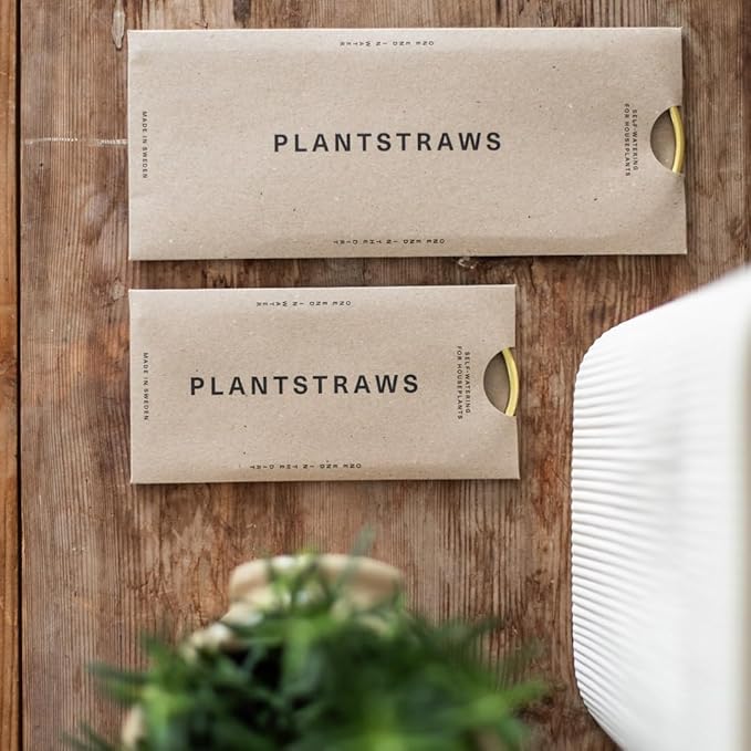 Beautiful Self-Watering Wick System for Effortless Plant Care, Automatic Drip Irrigation, Sustainable & Stylish Scandinavian Design, Ideal for House Plants (M, Brass Patina)