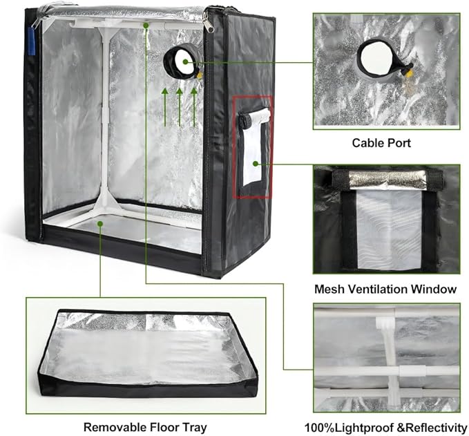 Small Grow Tent for AeroGarden Indoor Garden, Mini Grow Tent for Hydroponics Growing System,Protection Enclosure for Indoor herb Garden