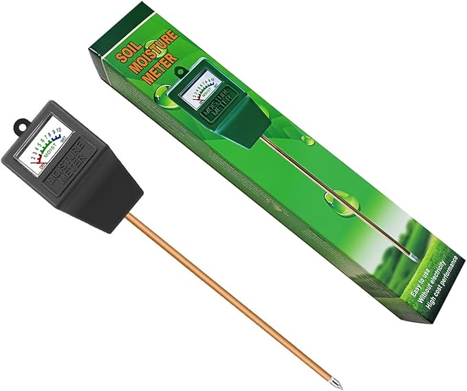 Soil Moisture Meter,Plant Hygrometer Moisture Sensor Plant Water Monitor for Potted Plants,Garden,Farm, Lawn(No Battery Needed)-Black