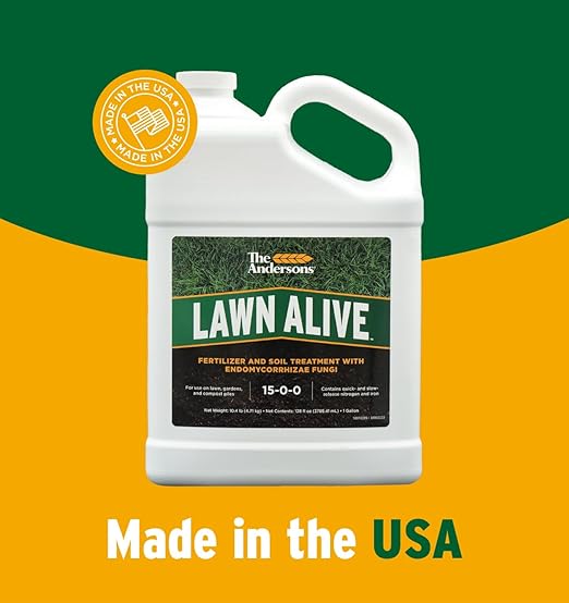 The Andersons Lawn Alive 15-0-0 Fertilizer and Soil Treatment with Endomycorrhizae Fungi 128 fl oz + 2 Multipurpose Hose-End Sprayers