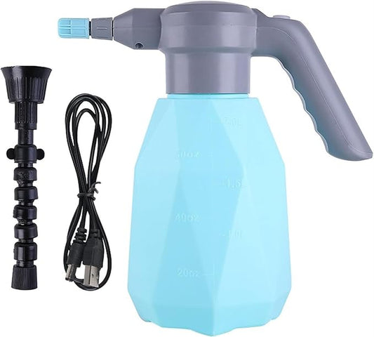 0.53Gal/2L Battery Powered Sprayer - Electric Spray Bottle Plant for Indoor/Outdoor, Portable Garden Sprayer with USB Rechargeable Handle for Yard Lawn(Blue)
