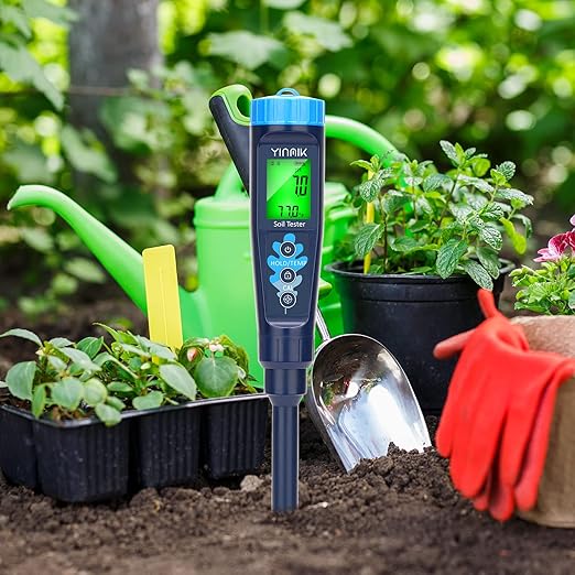Digital pH Tester for Soil, Soil pH Test Kit for Indoor Potted Plants, Professional pH Meter for Soil and Water, Measuring Soil pH for Garden, Grass,Lawn, Greenhouse,Outdoor,Farming, Yard Use