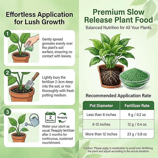 RAINFLOW 11.28OZ Slow Release Fertilizer - 17-17-17 Organic Plant Food All Purpose Plant Fertilizer for Most Potted,Fruit & Vegetable,Bulbs,Flowering,Leafy Plants Indoor & Outdoor Garden Fertilizers