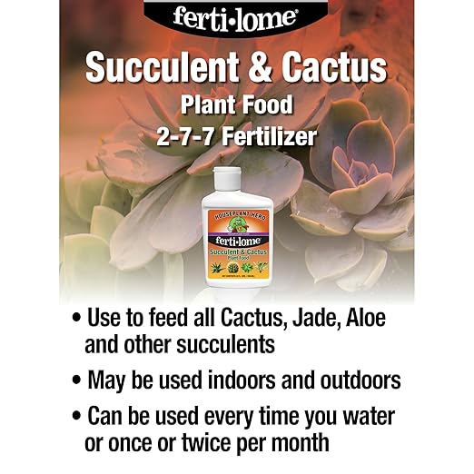 Houseplant Hero Cactus and Succulent Plant Food - 2-7-7 House Plant Fertilizer (8 Ounces)