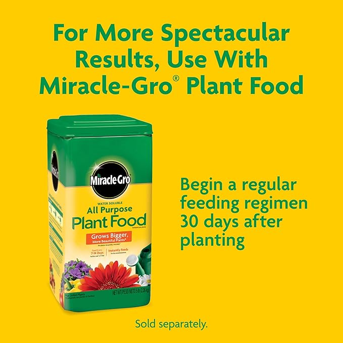Miracle-Gro Potting Mix, For Container Plants, Flowers, Vegetables, Shrubs, Annuals, Perennials, Feeds up to 6 Months, 16 qt.