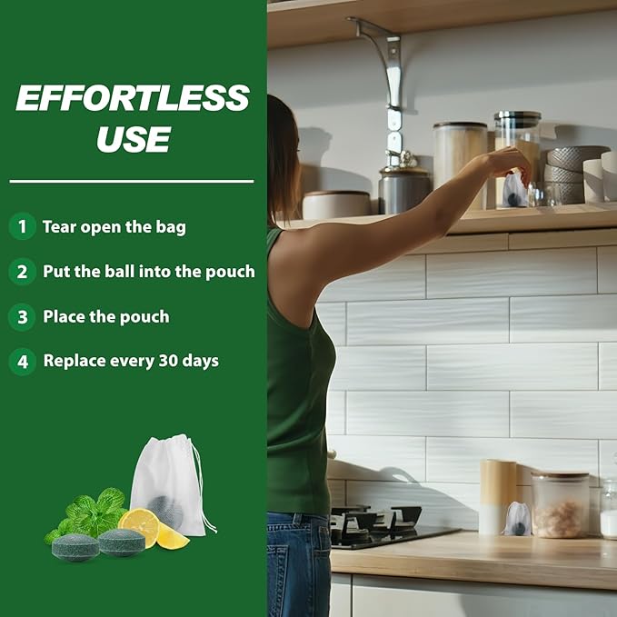 Natural Mouse Repellent. Peppermint Oil Rodent Deterrent Balls for Mice, Rats, Squirrels & Spiders, Natural Plant-Based (24)