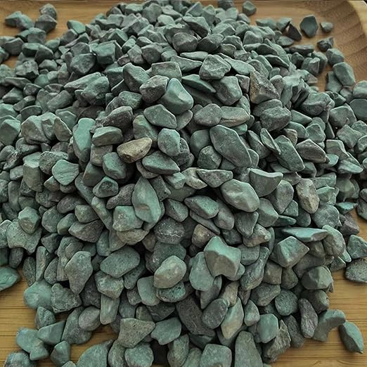 11 lbs Succulent and Cactus Bonsai Pebbles, 6-9mm Decorative Landscaping Stones Natural Garden Gravel Rocks for Indoor Outdoor Plants Aquariums DIY, and Gardening Top Dressing, Green Zeolite