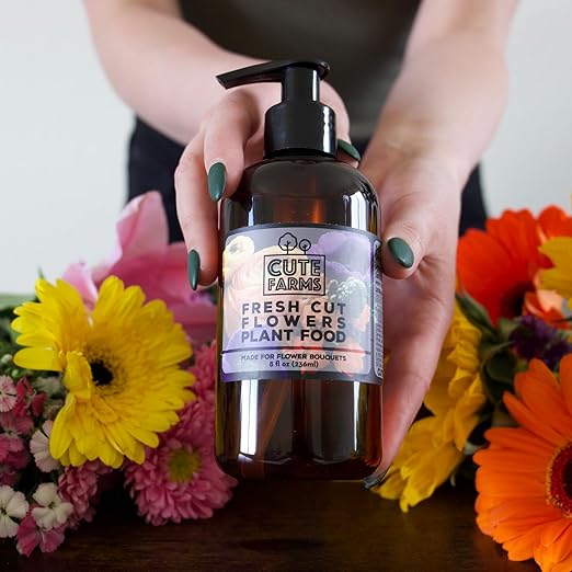 Fresh Cut Flower Food for Longer Lasting Blooms | Gentle Plant Food Concentrate (Two - 8 oz. Bottles)