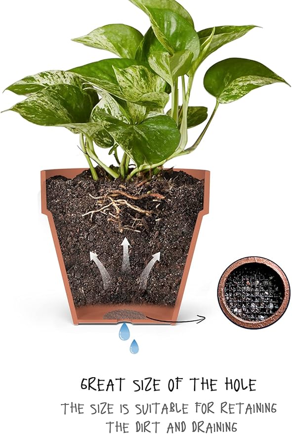 LE TAUCI Plant Pot Hole Mesh Pads, 2-Inch Round Flower Pot Drainage Covers, Prevent Soil Loss, Durable Reusable, Bonsai Bottom Grid Mat, Gardening Essentials, 50-Pack
