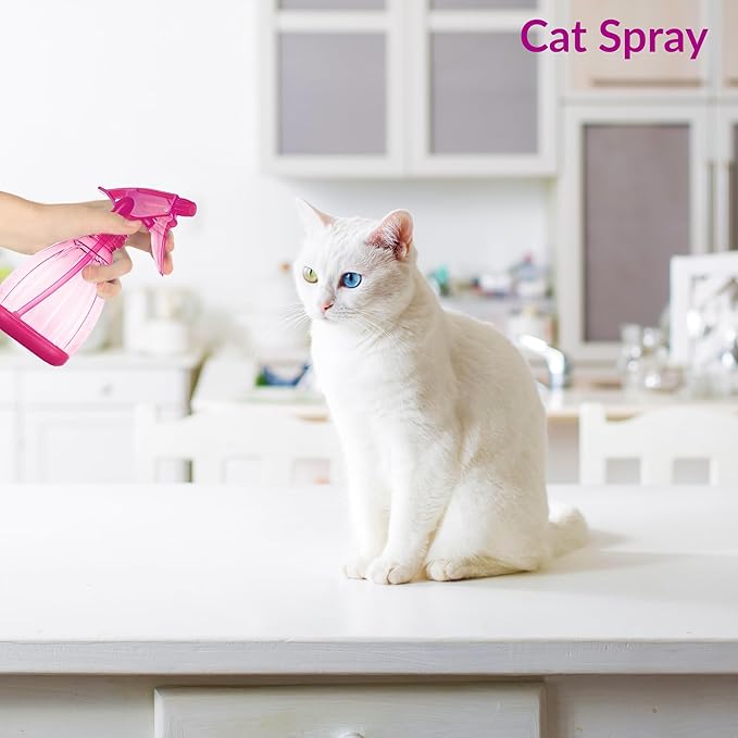 DilaBee 1-Piece 12oz Empty Spray Bottles for Cleaning, Spray Bottle for Hair, Plant Mister, BBQ Spritzer - Squirt Bottles for Liquids, Water Sprayer - Pink Squirt Bottle, Water Mister - BPA-Free