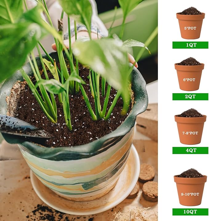 Premium Tropical Potting Mix with Perlite 10qt- Natural Organic Potting Soil for Superior Drainage & Breathability