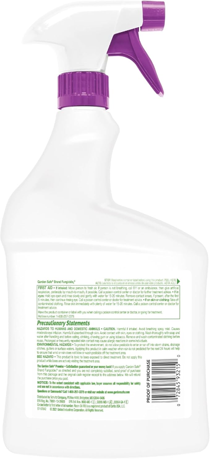 Garden Safe Fungicide 3 32 Oz. Ready to Use Trigger Spray Fungicide - 1 Each