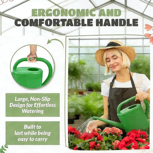0.5 Gallon Watering Can for Indoor & Outdoor Plants - Small Watering Can with Long Spout for Precise Watering - Ideal for Bonsai, Seedlings, Houseplants, Flowers & Greenhouses