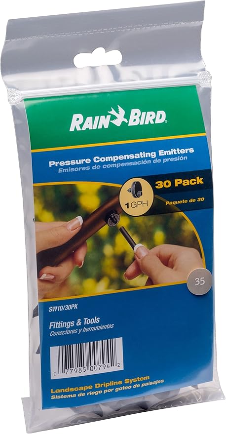 Rain Bird SW10-30PS Drip Irrigation Spot Watering Dripper/Emitter,1 Gallon Per Hour,(Pack of 300)