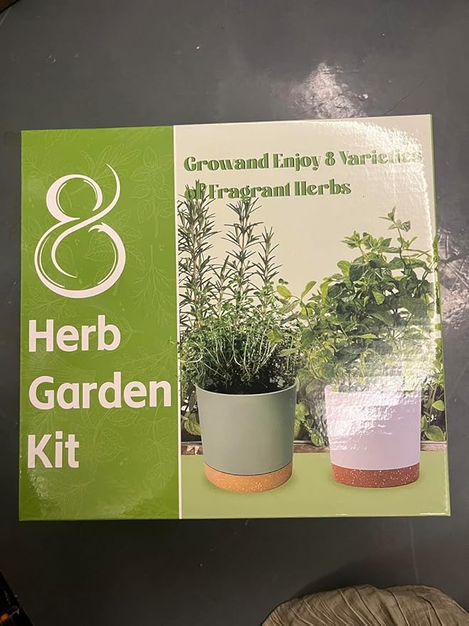 8 Herb Garden Kit - Indoor Herbs Seeds Growing Kit Gardening Gift Birthday Housewarming Christmas Gift for Women Her Men Retirement, Complete Starter Set with Organic Seeds for Beginner