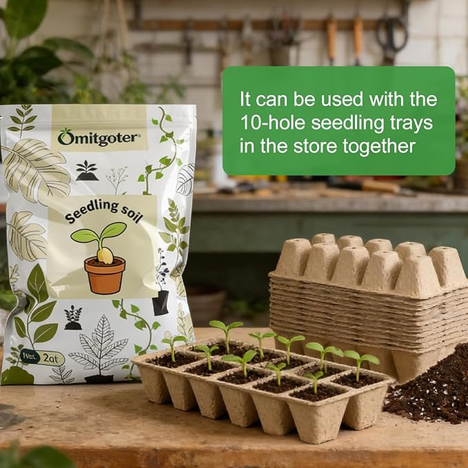 Organic Seed Starter Soil and Potting Mix 2qt ,100% Natural,Promotes Rapid Rooting & Germination