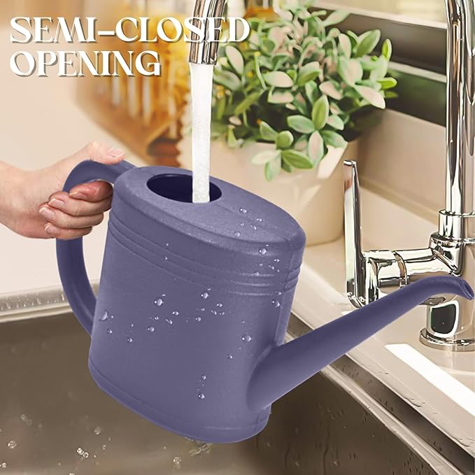 Plant Watering Can for Home Garden - with Long Spout - 1/4 Gallon - Purple